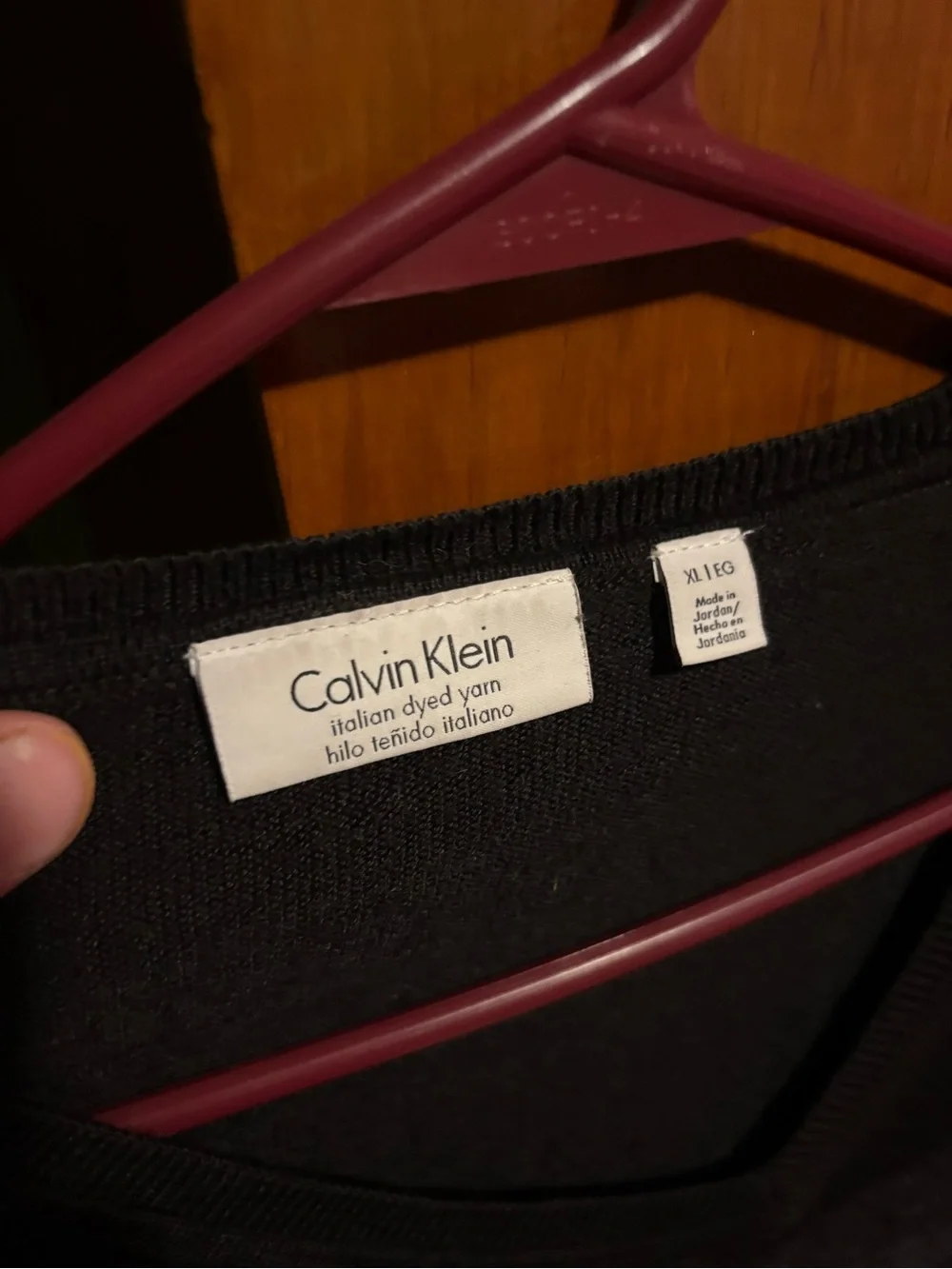 Calvin Klein Black and Gray Ombre Crewneck Sweater
